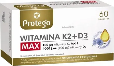 Produktbild von Protego Vitamin K2 + D3 Maximaldosierung, 60 Kapseln