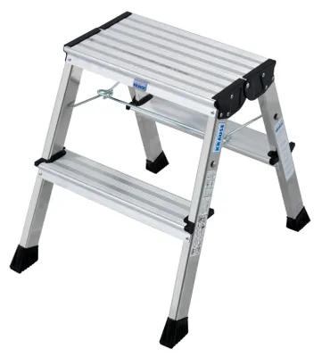 Immagine prodotto di KRAUSE MONTO „ROLLY“ Doppel-Klapptritt 2x2 Stufen Alu 0,45m