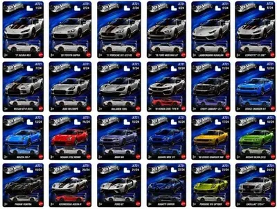 Zdjęcie produktu dla Hot Wheels, seria Silver, zestaw samochodów (24 sztuki) - Mattel