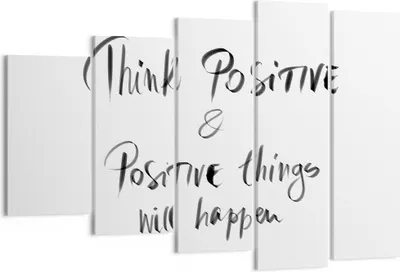 Produktbild von Bild auf Leinwand - Leinwandbild - 5 Teile - Motto Gedanke positiv - 150x100cm - Wand Bild - Wanddeko - Wandbilder - Leinwanddruck - Bilder - Wanddekoration - Leinwand bilder - EG150x100-4162