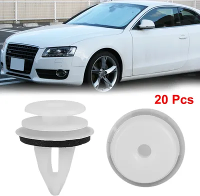 Image de 20pcs Voiture Plastique Blanc Retenue Rivet Attache Clips 51418224768