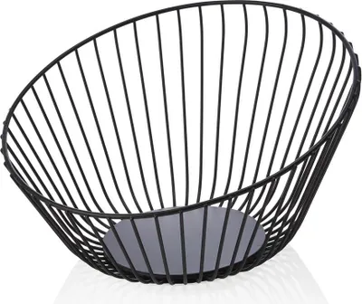 Produktbild von Buffetkorb, Ø 25 cm, Höhe 14 cm, schwarz pulverbeschichtet, Metall