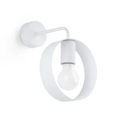 Image de Applique murale, acier, blanc, 1 flamme