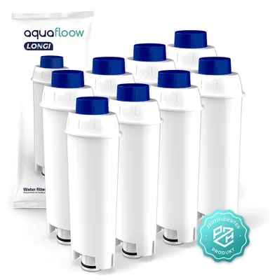 Produktbild von Aquafloow 8 Stück Wasserfilter für Delonghi Kaffeemaschinen, Ersatz für DLCS002,