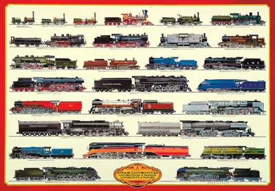 Immagine prodotto di Poster didattico Locomotive a vapore Locomotive a vapore - Dimensioni 98x68 cm