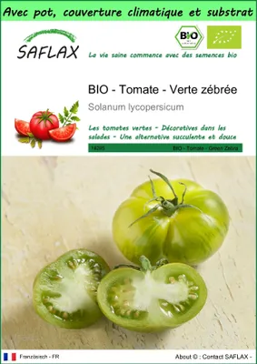Image de SAFLAX Garden to go -- Tomate - Verte zébrée - 10 graines - Solanum