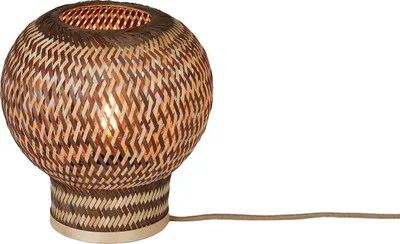 Produktbild von GOOD&MOJO - Tischleuchte Barbados - Natürlich - Ø25cm Tischlampe - Nachttischlampe, Wohnzimmer, Schlafzimmer