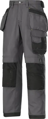 Produktbild von Snickers 3214 Canvas+™ Hose mit Holstertaschen -stahlgrau-schwarz 5804-88