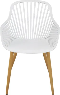 Produktbild von SVITA PHILLY Sitzgruppe Balkonmöbel Set 3 teilig Weiß/Holzoptik
