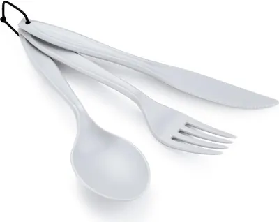 Produktbild von GSI Outdoors Ring-Besteck-Set, 3-teilig Set, 37 g, eierschale-altweiß; 70502
