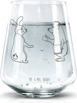 Produktbild von Mr. & Mrs. Panda Becherglas Hase Igel - Transparent - Geschenk, Trösten, und, Wasserglas, Dekoglas, Herzschmerz, Liebe Spruch, Glas, Lustige Sprüche, Tumbler, Trinkglas