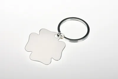 Produktbild von Schlüsselanhänger Kleeblatt versilbert 3,5 x 3,5 cm