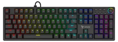 Produktbild von Savio STYX Outemu Red, Kabelgebunden, USB, Mechanischer Switch, QWERTY, RGB-LED, Schwarz