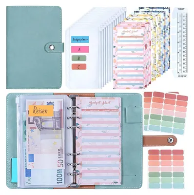 Image de Budget Planner Binder Livret d'épargne A6 Organiseur avec fermeture éclair