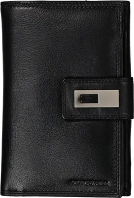 Produktbild von große schwarze Damenbrieftasche aus echtem Leder mit RFID-Ausleseschutz
