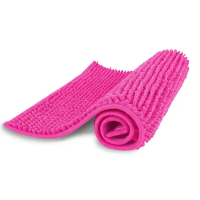 Image de Badematte Chenille 60x90cm Rose