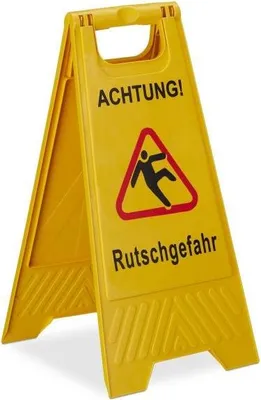 Produktbild von Warnschild A-Rahmen, Englisch, 63 cm Länge, 30,5 cm Breite, 3,5 cm Höhe