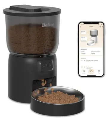 Obrázek produktu pro Automatický dávkovač krmiva Balimo, objem 3 litry, s Wi-Fi, černý