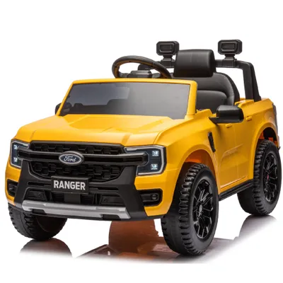 Image de Voiture électrique Ford pour enfants Véhicules électriques 2x30W MP3 jaune Sun Baby