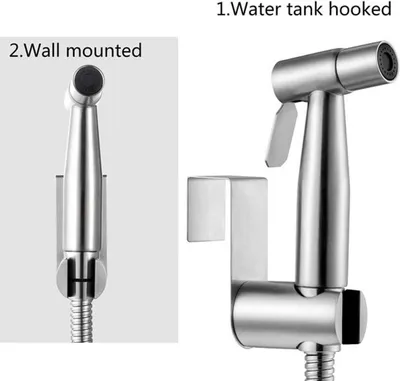 Tragbare Bidetdusche für Toilette - Warmwasser, Edelstahl - Dusche für Bad oder Toilette