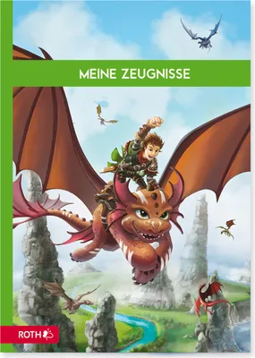 Produktbild von ROTH Zeugnismappe Drachenjäger - mit 10 A4 Klarsichthüllen, dokumentenecht, Dokumentenmappe