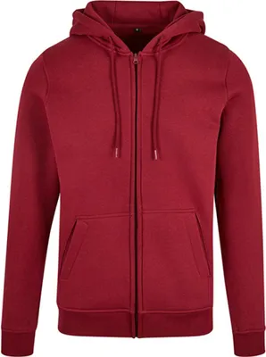 Immagine prodotto di Build Your Brand BY012 | Felpa con cappuccio con zip pesante - Colore: Borgogna - Taglia: XL