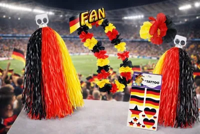 Produktbild von Fan Set, 5-tlg. Deutschland, EM, WM, Fußballparty, Germany, Fanartikel