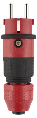 Produktbild von ABL Stecker 100000069 rot schwarz gummierte Grifffläche