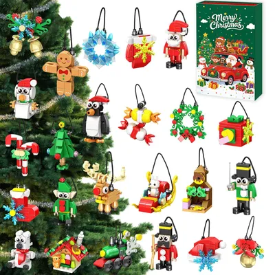 Adventskalender 2026 – 24 Bauklötze für Weihnachtsbaum-Anhänger