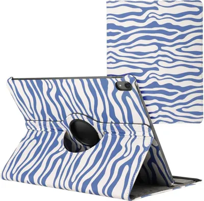 Produktbild von imoshion 360° drehbare Design Klapphülle iPad Pro 13 (2025) M5 / (2024) M4 - White Blue Stripes