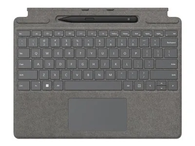 Immagine prodotto di Microsoft Surface Pro Signature Keyboard con Slim Pen 2, AZERTY, Französisch, Touchpad, Microsoft, Surface Pro 8 Surface Pro X, Platino