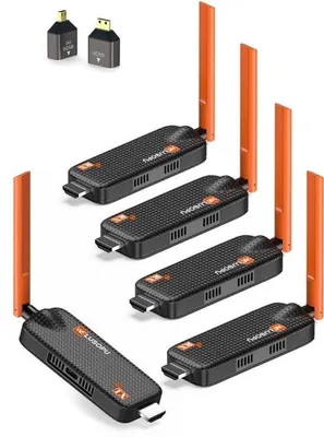 Productafbeelding van Draadloze HDMI-zender en 4 ontvangers, 4K-ingang, tot 6 schermen