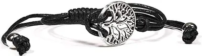 Immagine prodotto di Bracciale Albero Della Vita Nero Regolabile --confezione Da 10 Pezzi - ±5,5-8,5 Cm