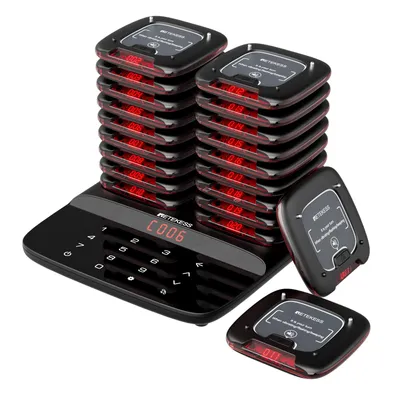 Produktbild von Restaurant-Pager-System TD188 – stabile Rufübertragung bis 800 m, Touch-Tastenfeld, Gruppenruf, Schnellabruf – ideal für Restaurants, Bars, Cafés