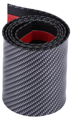 Zdjęcie produktu dla Naklejki samochodowe z włókna węglowego Gumowe listwy progowe Uniwersalne (10 * 100 cm)