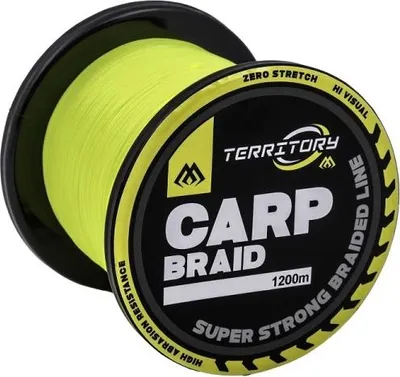 Produktbild von Mikado Geflochtene Sinkende Schnur Carp Braid Fluo Yellow - 0.14mm 9.70kg 1200m