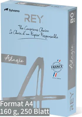 Produktbild von Kopier-Offset A4 KP4160 REYAdagio 160g blau Pckg. a 250 Blatt