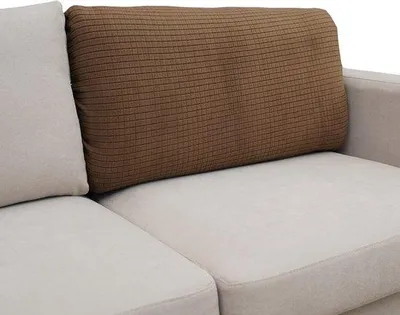 Productafbeelding van Famanu elastische beschermhoes voor sofa- en rugkussens - Lichtbruin