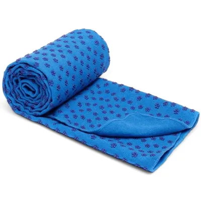 Produktbild von Yoga Handtuch Yogadecke, Rutschfest, Schnelltrocknend 185x62cm (Blau), XXL Decke für Sport, Strand, Picknick und Reise aus Microfaser, Tuch, Pilates