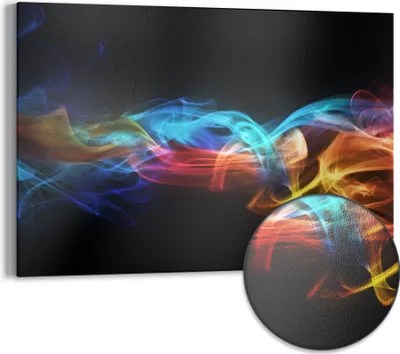 Produktbild von DEQORI Magnettafel Metall 60x40 cm 'Farbige Rauchschwaden' Whiteboard Pinnwand Büro