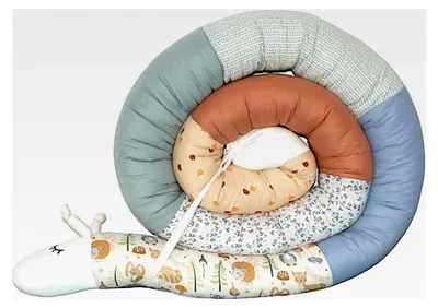 Produktbild von Bettschnecke, Bettschlange XXL (Motiv Tierchen) Länge 250cm - personalisierbar Seitenschläferkissen