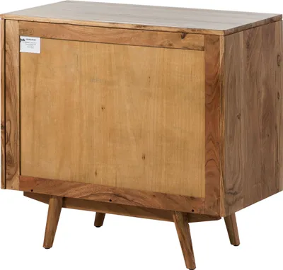 Image de MASSIVMOEBEL24 | Commode en bois d'acacia laqué brun MOSAYK #113