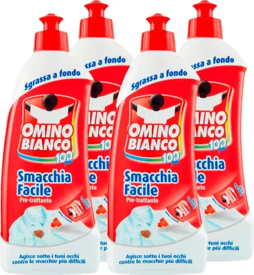 Produktbild von Omino Bianco - Vorbehandlung zur Fleckenentfernung, Fleckenentferner, sanft zu Textilien, für dunkle und bunte Kleidungsstücke, 500 ml, 4 Stück