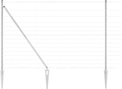 Immagine prodotto di vidaXL Palo di recinzione zincato 50 x 1,6 m in acciaio