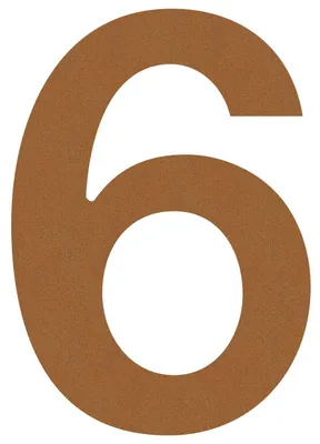 Produktbild von Hausnummer ''6'' Rost