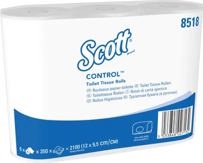 Produktbild von Scott Toilettenpapiert Plus 8518 3lagig 350Bl. 6 St./Pack.