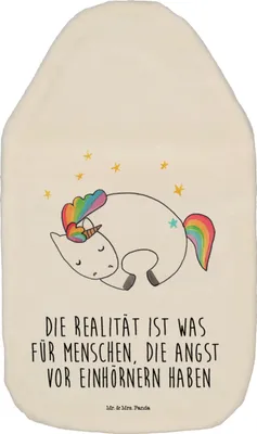 Produktbild von Mr. & Mrs. Panda Wärmekissen Einhorn Nacht - Weiß - Geschenk, Menschen, wärmebeutel, Wärmflasche mit Bezug, Einhörner, Traum, Wärmflaschen, Unicorn, Freundin, gummi