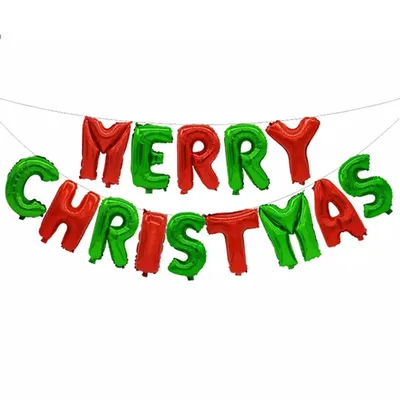Immagine prodotto di Pallone in foil natalizio - Scritta "Buon Natale" rosso verde, circa 40 cm per lettera - Pallone in foil grande XLXmas decorazione per feste natalizie Kopper-24 lettere decorazione