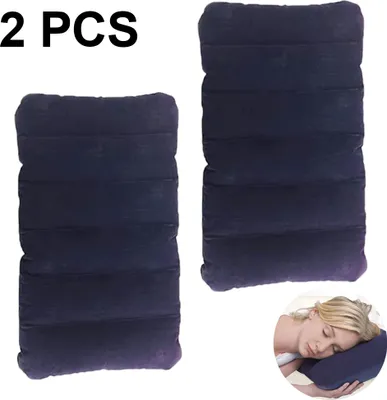 Produktbild von aufblasbares Kissen Reisekissen Strandkissen Campingkissen Kopfkissen Sitzkissen(Blau)