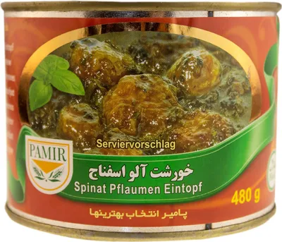 Produktbild von Pamir Fertiggericht Spinat-Pflaumen-Eintopf 480g